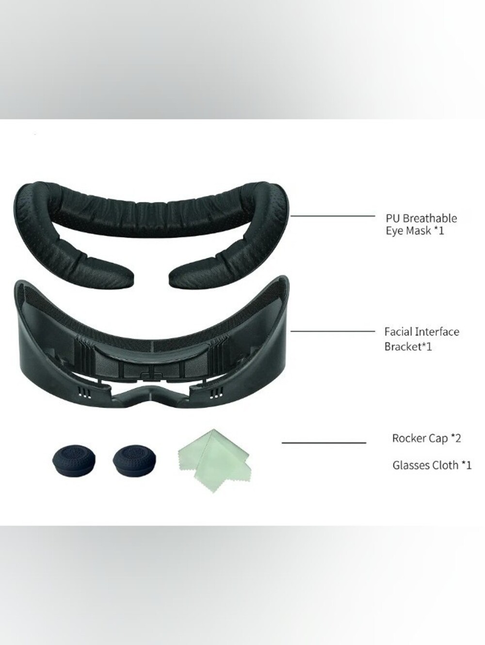 VR Headset Face Cover PU Breathable Interface Bracket w/ Knob Covers New